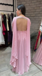 Graceful Rani Pink Heritage Anarkali Set - Image 2