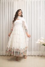 Ivory Heritage Resham Anarkali Set - Image 3