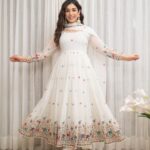Ivory Heritage Resham Anarkali Set
