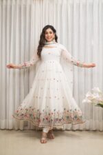 Ivory Heritage Resham Anarkali Set
