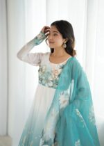 Rama Green Heritage Anarkali Ensemble - Image 7