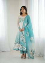 Rama Green Heritage Anarkali Ensemble - Image 5