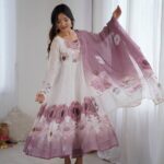 Heritage Gulabi Resham Anarkali Ensemble