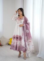 Heritage Gulabi Resham Anarkali Ensemble - Image 3