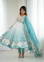 Rama Green Heritage Anarkali Ensemble - Image 2