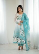 Rama Green Heritage Anarkali Ensemble - Image 9