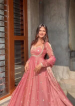 Royal Rani Pink Silk Anarkali