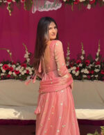 Royal Rani Pink Silk Anarkali - Image 4