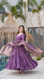 Majestic Resham Heritage Silk Anarkali - Image 2
