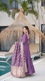 Majestic Resham Heritage Silk Anarkali - Image 3