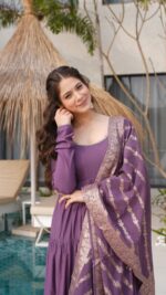 Majestic Resham Heritage Silk Anarkali - Image 5