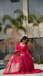 Royal Resham Heritage Silk Anarkali Set - Image 7