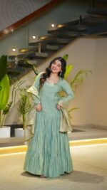 Royal Resham Silk Anarkali Set - Image 4