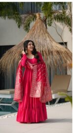 Royal Resham Heritage Silk Anarkali Set - Image 4