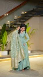 Royal Resham Silk Anarkali Set - Image 8