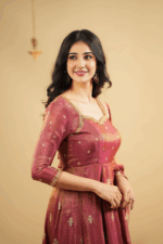 Regal Midnight Blue Zari Anarkali Ensemble - Image 3