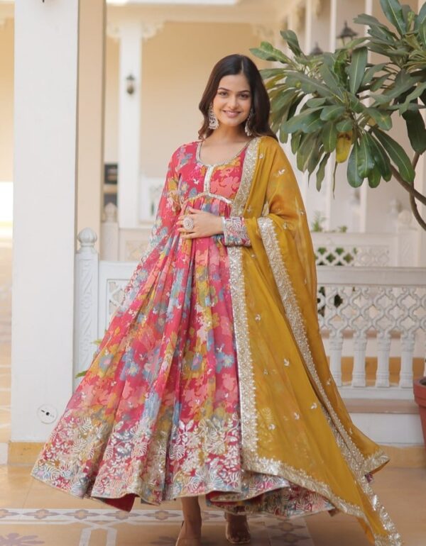 Royal Heritage Resham Anarkali Set