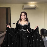 Regal Midnight Black Zari Anarkali