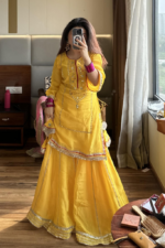Haldi Glow Heritage Zari Sharara - Image 6
