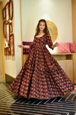 Majestic Midnight Black Masleen Anarkali