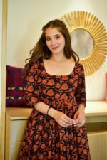 Majestic Midnight Black Masleen Anarkali - Image 4