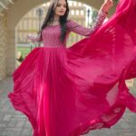 Regal Rani Pink Silk Anarkali