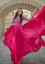 Regal Rani Pink Silk Anarkali