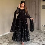 Royal Midnight Black Zari Anarkali