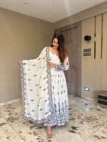 Timeless Ivory Resham Riwaaz Anarkali