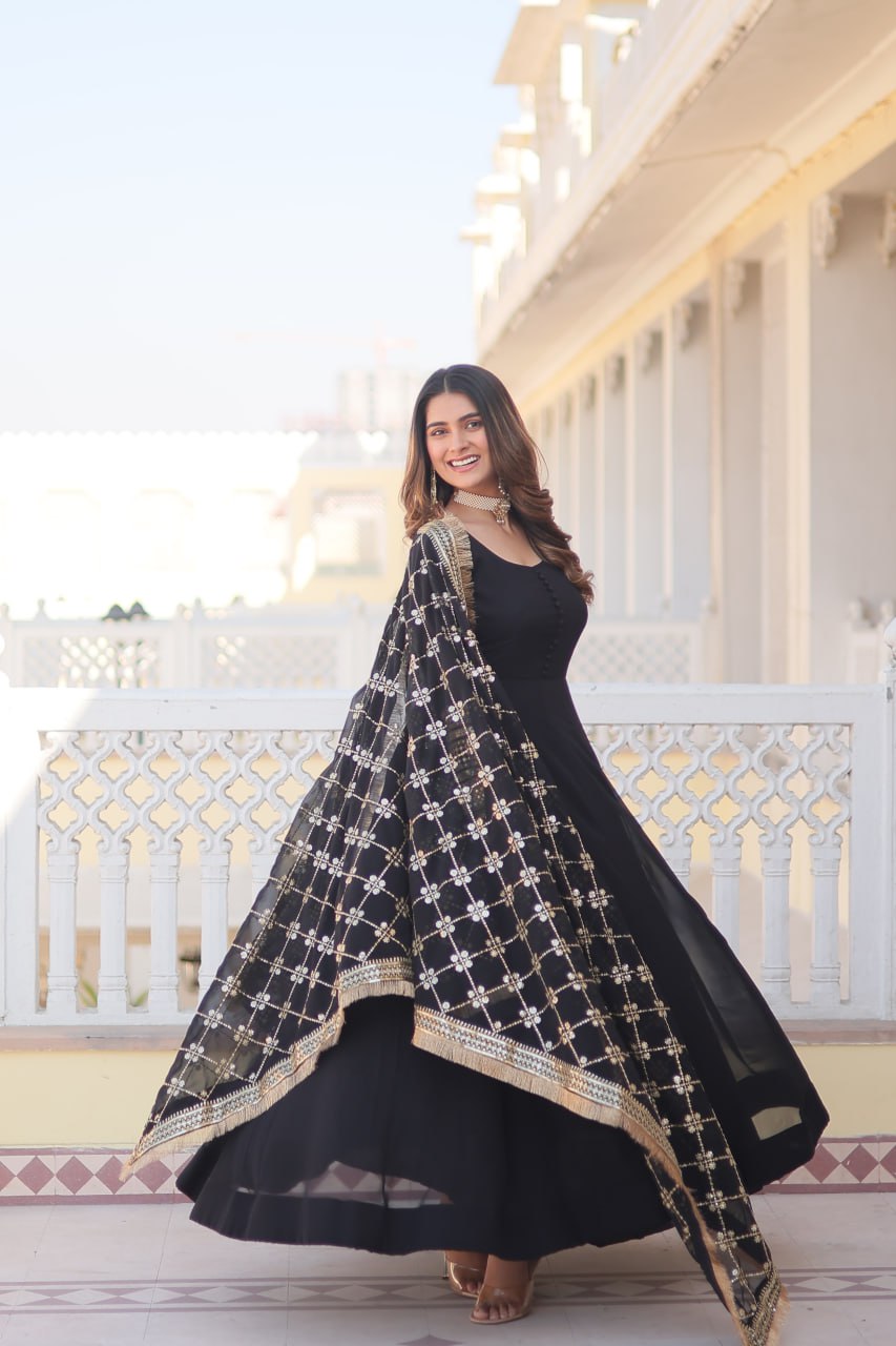 photo_2024-03-29_14-24-15 Royal Midnight Black Silk Anarkali - Image 1