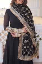 Royal Midnight Black Silk Anarkali - Image 3