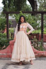 Graceful Ivory Gota Patti Utsav Anarkali - Image 2