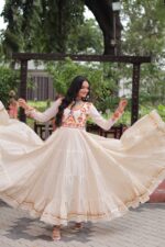Graceful Ivory Gota Patti Utsav Anarkali - Image 7