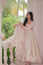 Graceful Ivory Gota Patti Utsav Anarkali - Image 6