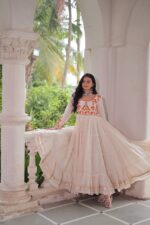 Graceful Ivory Gota Patti Utsav Anarkali - Image 5