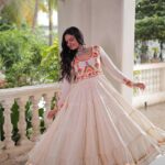 Graceful Ivory Gota Patti Utsav Anarkali