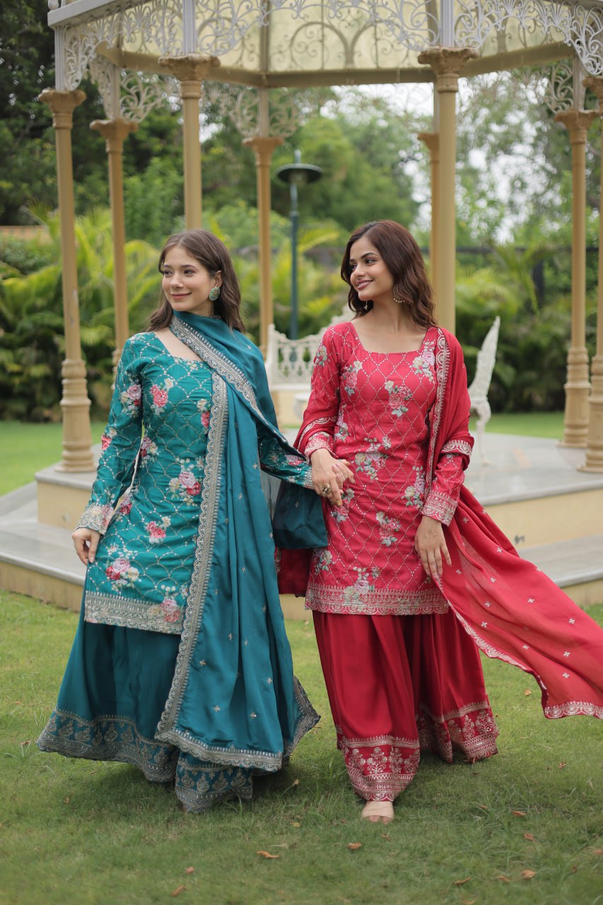 photo_6091299267353362762_y_e5cb0c38-8c70-408a-bcdf-d999437a938b Royal Resham Parampara Kurti Set - Image 1