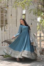 Imperial Riwaaz Anarkali with Zari Aanchal - Image 2