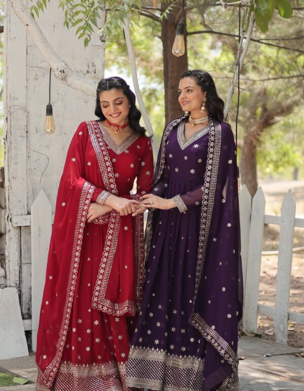 Royal Rani Pink Resham Anarkali