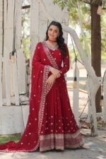 Royal Rani Pink Resham Anarkali - Image 6