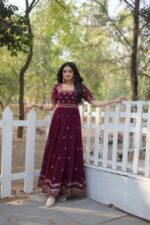 Regal Zari Parampara Silk Gown - Image 3
