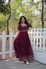 Regal Zari Parampara Silk Gown - Image 6