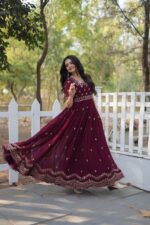Regal Zari Parampara Silk Gown - Image 2