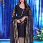 Midnight Black Maharani Anarkali Set