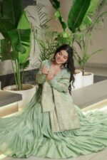 Heritage Resham Silk Anarkali Ensemble - Image 15