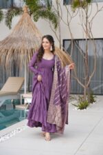 Heritage Resham Silk Anarkali Ensemble - Image 10