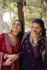 Royal Resham Anarkali in Sindoor Red