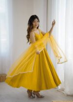 Haldi Yellow Riwaaz Anarkali Set - Image 3