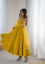 Haldi Yellow Riwaaz Anarkali Set - Image 4