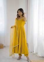 Haldi Yellow Riwaaz Anarkali Set - Image 6